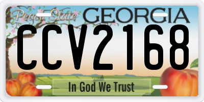 GA license plate CCV2168
