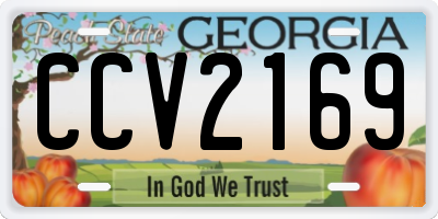 GA license plate CCV2169