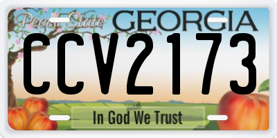 GA license plate CCV2173