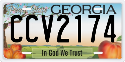 GA license plate CCV2174