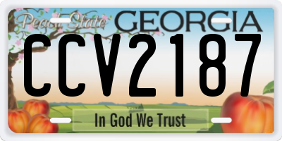 GA license plate CCV2187