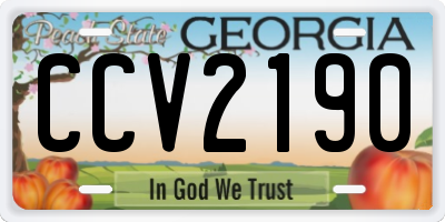 GA license plate CCV2190