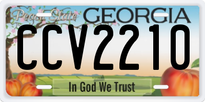 GA license plate CCV2210