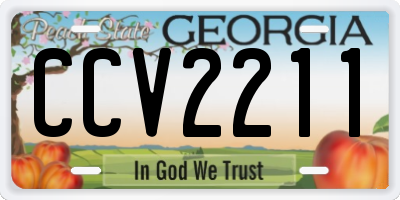 GA license plate CCV2211