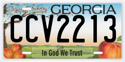 GA license plate CCV2213