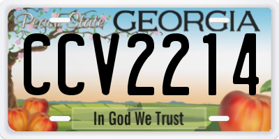 GA license plate CCV2214