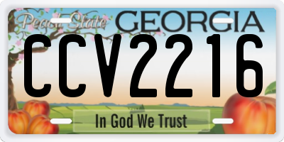 GA license plate CCV2216
