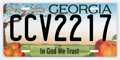 GA license plate CCV2217