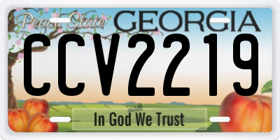 GA license plate CCV2219