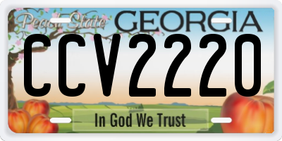 GA license plate CCV2220