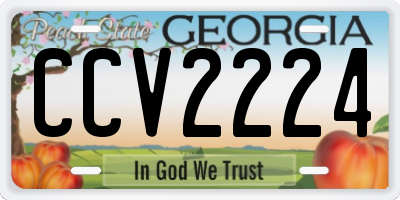 GA license plate CCV2224