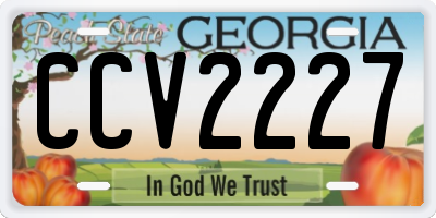 GA license plate CCV2227