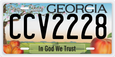 GA license plate CCV2228