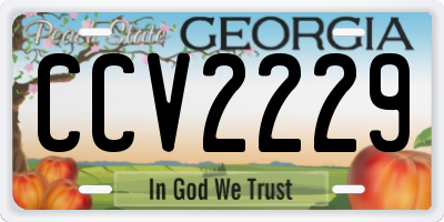 GA license plate CCV2229