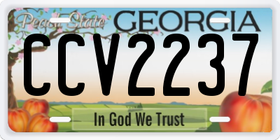 GA license plate CCV2237