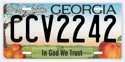 GA license plate CCV2242