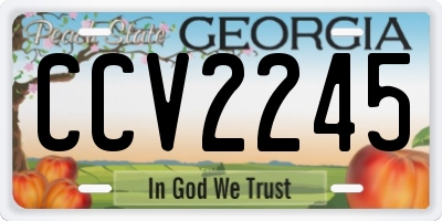 GA license plate CCV2245
