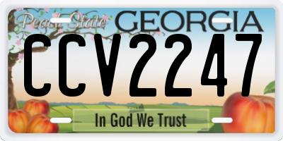 GA license plate CCV2247
