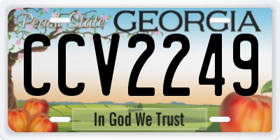 GA license plate CCV2249