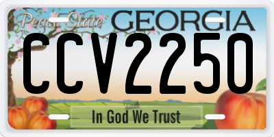 GA license plate CCV2250