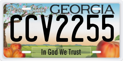 GA license plate CCV2255