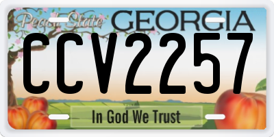 GA license plate CCV2257