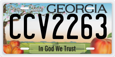 GA license plate CCV2263