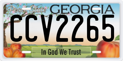 GA license plate CCV2265