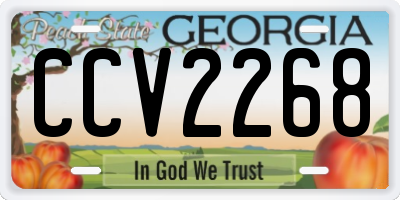 GA license plate CCV2268