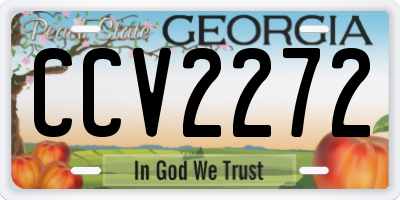 GA license plate CCV2272