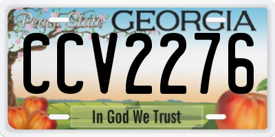 GA license plate CCV2276