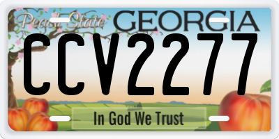 GA license plate CCV2277
