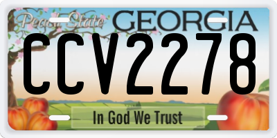 GA license plate CCV2278