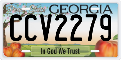 GA license plate CCV2279