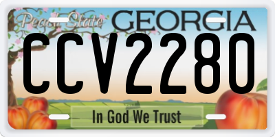 GA license plate CCV2280