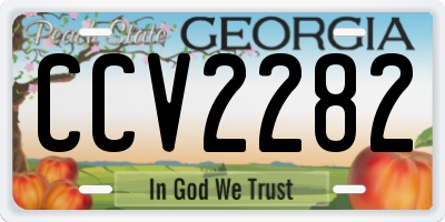 GA license plate CCV2282