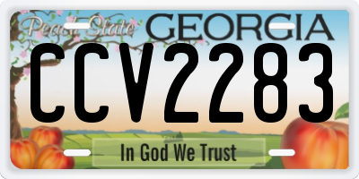 GA license plate CCV2283
