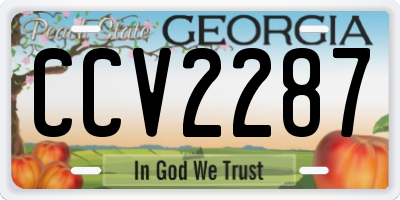 GA license plate CCV2287