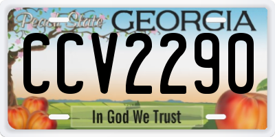 GA license plate CCV2290