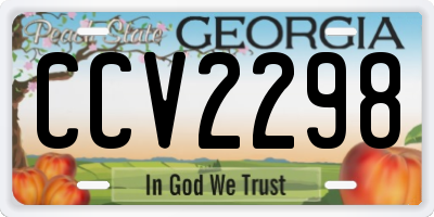 GA license plate CCV2298