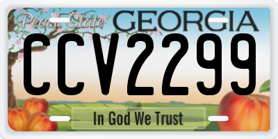 GA license plate CCV2299