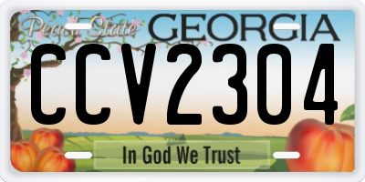 GA license plate CCV2304