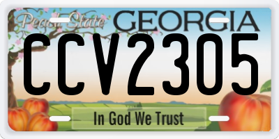 GA license plate CCV2305
