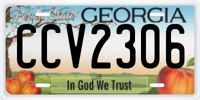 GA license plate CCV2306