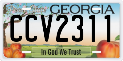 GA license plate CCV2311