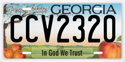 GA license plate CCV2320