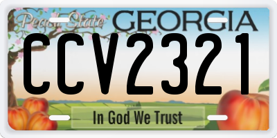 GA license plate CCV2321