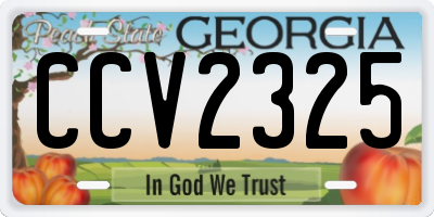 GA license plate CCV2325