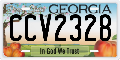 GA license plate CCV2328