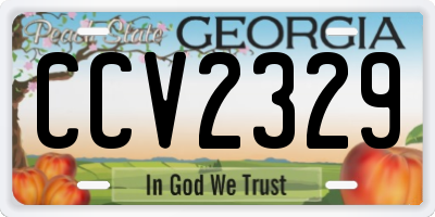 GA license plate CCV2329